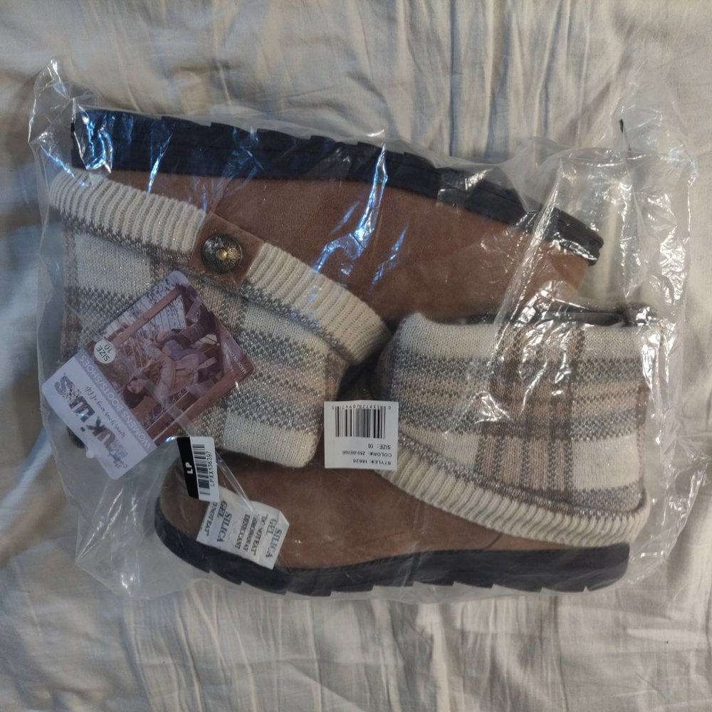 MUK LUKS Women's Patti Boots - Beige - Size: 10